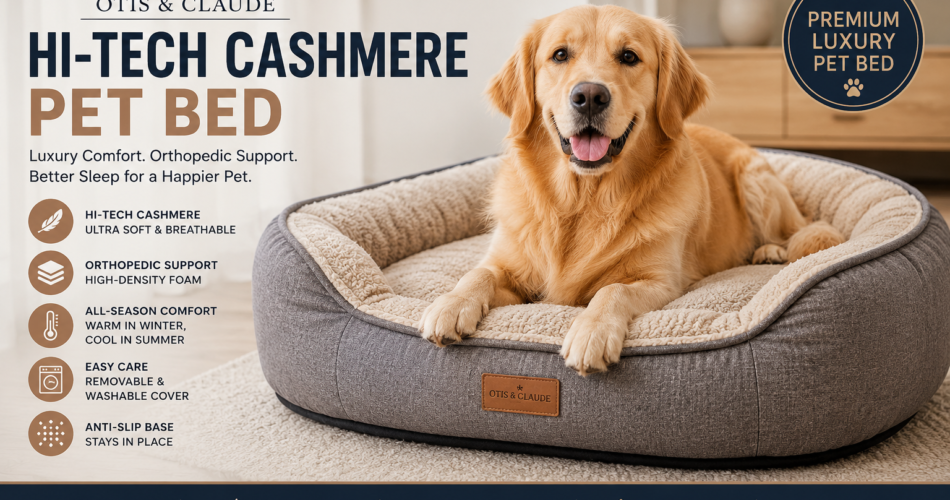 Otis & Claude Hi-Tech Cashmere Pet Bed luxury orthopedic pet bed for dogs and cats